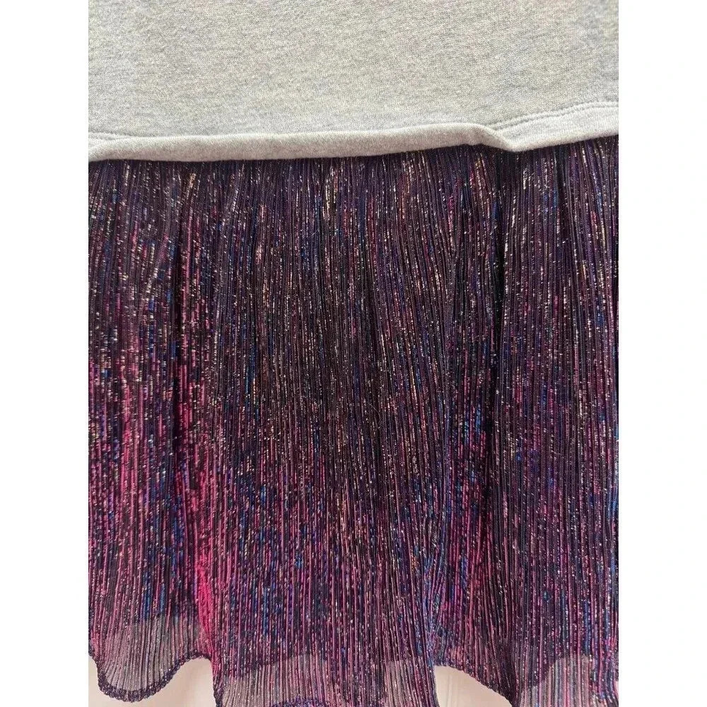 Dress girls gap size 4T grey and purple sparkles